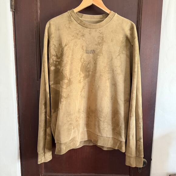 ALLSAINTS | Clay Tie Dye Spellout Logo Crewneck Sweatshirt | Medium - Picture 2 of 11